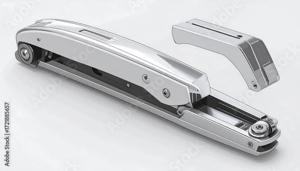 Obraz Modern stapler, open, metallic