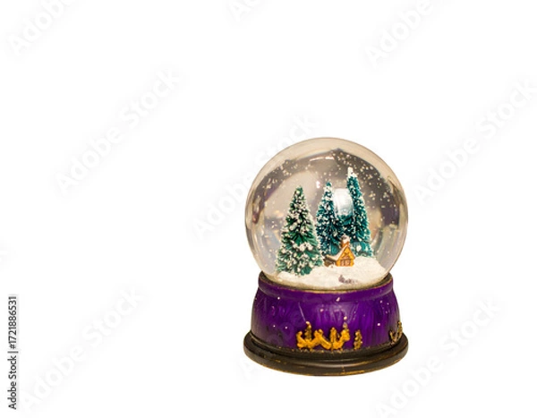 Obraz Firefly_Colorful playground structure with dual slides - Firefly_Elegant collection of purple-themed snow globes