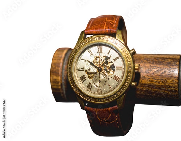 Fototapeta Colorful playground structureElegant gold and brown leather wris