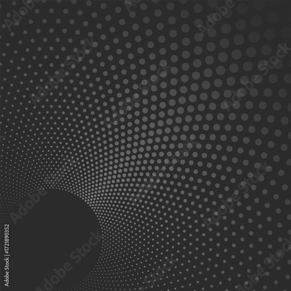 Obraz Dark Gradient Circular Dots Motion Illustration