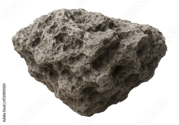 Obraz Heavy reef rock on a white background.