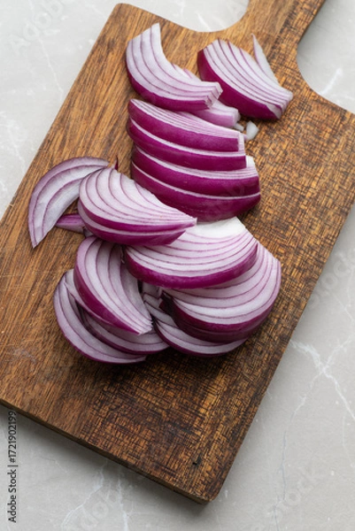 Fototapeta Close up of Sliced Red Onion