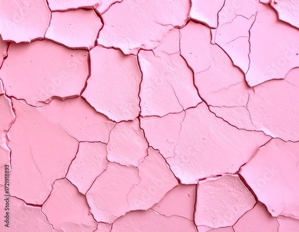 Fototapeta Abstract Texture Pattern of Pink Cracked Earth
