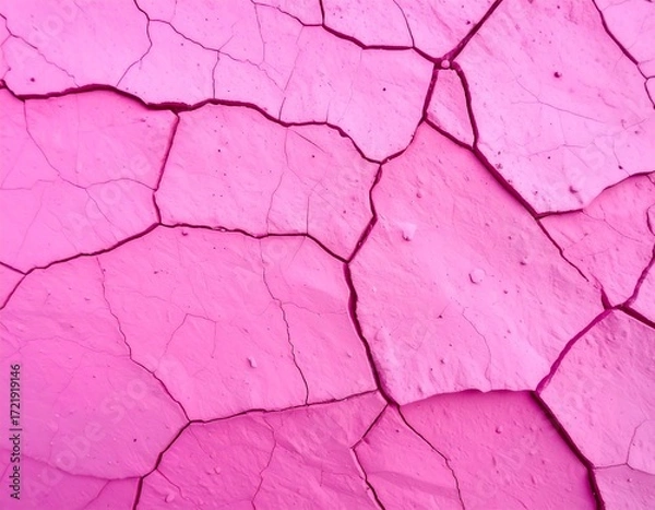 Fototapeta Abstract Texture Pattern of Pink Cracked Earth
