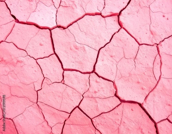 Fototapeta Abstract Texture Pattern of Pink Cracked Earth