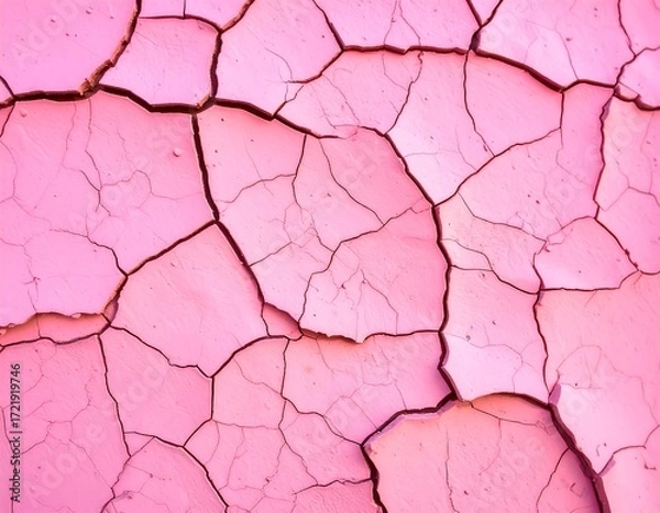 Fototapeta Abstract Texture Pattern of Pink Cracked Earth
