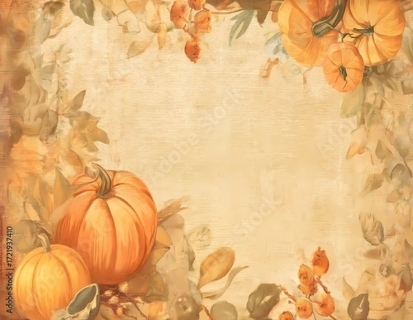 Fototapeta Grunge Notebook Page Berries Border