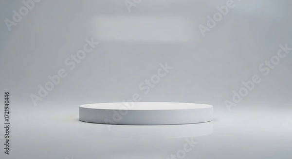 Fototapeta White Product Display Podium or Stage on Neutral Background for Showcase
