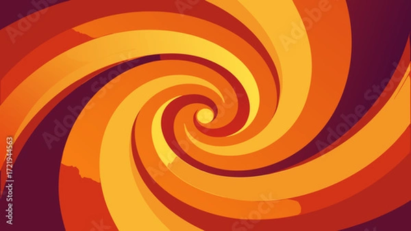 Fototapeta Abstract background vector of swirling orange circles, a vibrant and dynamic pattern
