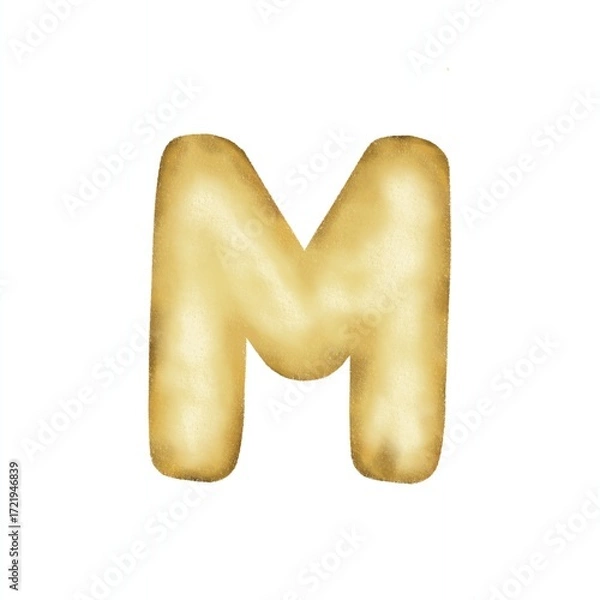 Obraz gold balloon of M letters vector illustration