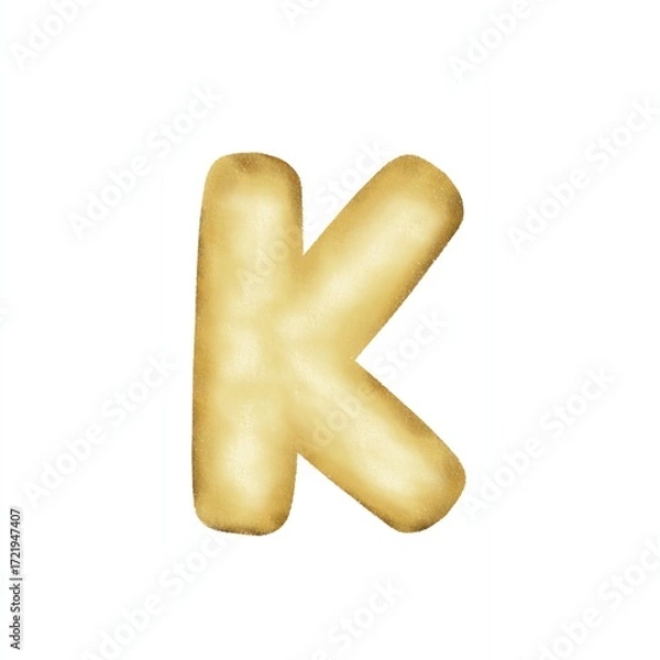 Obraz gold balloon of K letters vector illustration
