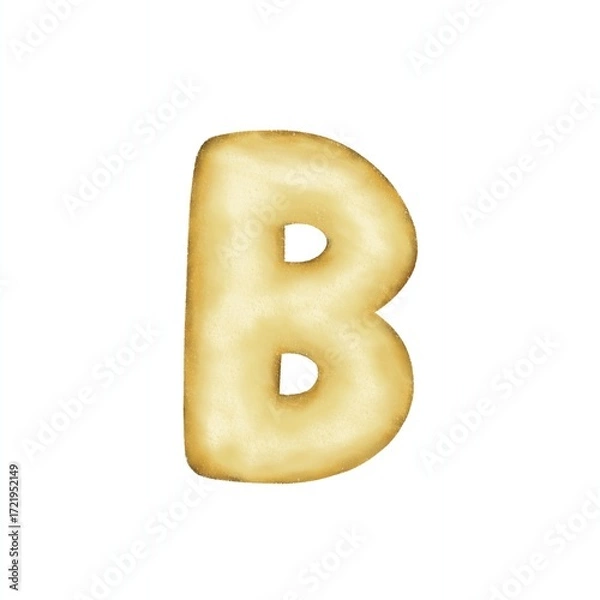 Obraz B gold balloon letters vector illustration
