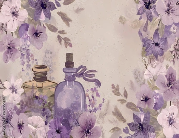 Fototapeta Handmade Notebook Page Leafy Border