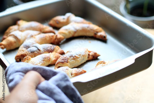 Obraz selbst gebackene Kipferl oder Hörnchen 