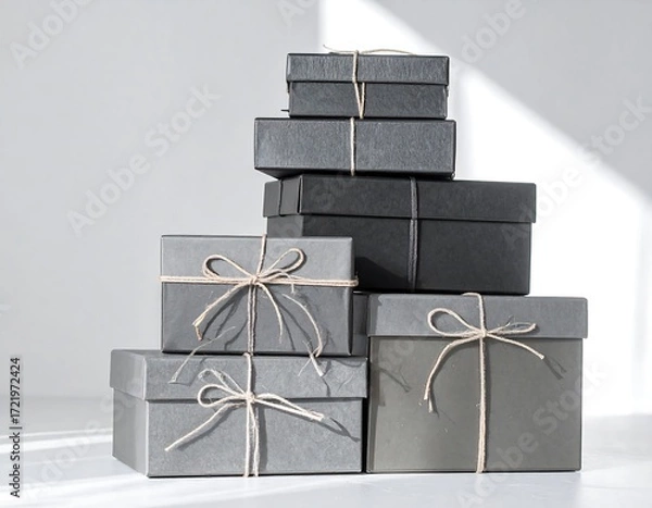 Obraz Stacked gift boxes