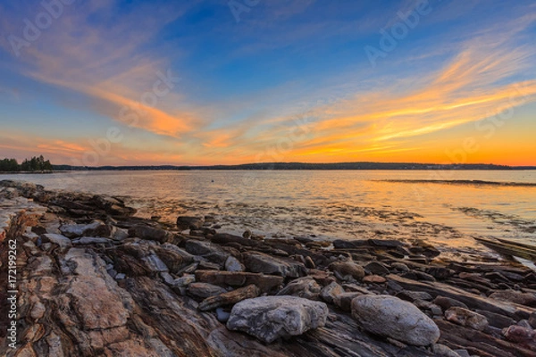Obraz Sunrise Over Boothbay Harbor