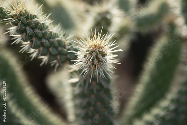 Fototapeta Cholla Cactus Spines Macro