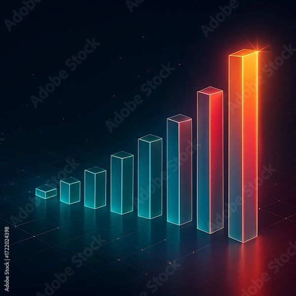 Obraz abstract business graph