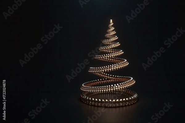 Obraz christmas tree made of lights