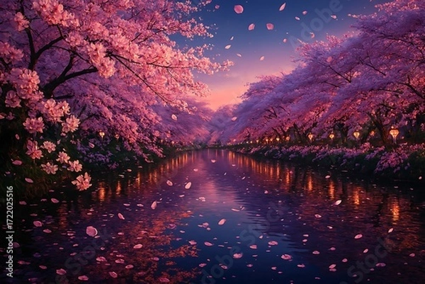 Obraz sunset over the lake