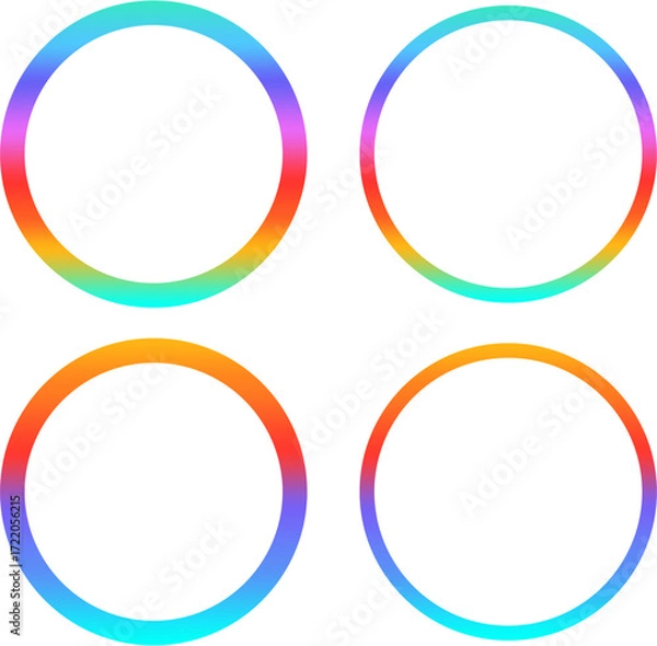 Obraz Abstract colorful circles background design with vibrant round shapes, modern geometric pattern artwork, creative decorative vector illustration for digital graphic design projects