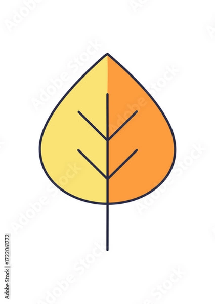 Fototapeta Green Leaf Icon Set – Botanical, Nature and Eco Friendly Vector Illustrations