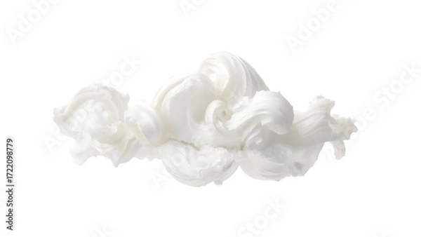 Fototapeta Delicate Swirls of Culinary Cream: A close-up of a beautifully crafted swirl of freshly whipped culinary cream, with a subtle texture