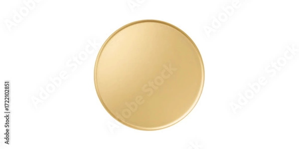 Fototapeta Golden Coin Abstract: A flawless, gold coin, radiating opulence and investment, stands as a symbol of wealth, financial security, and timeless value.