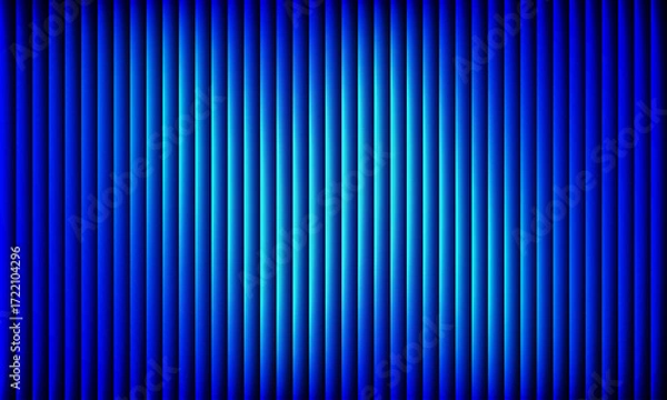 Fototapeta Abstract blue background with vertical lines and light effect