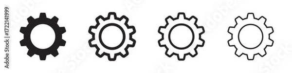Obraz Settings gears vector icons set