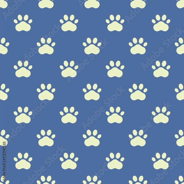 Obraz Pet paw vector seamless pattern