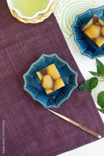 Obraz 秋の和菓子　栗羊羹