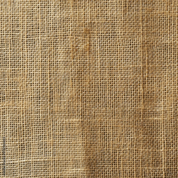 Fototapeta Close up view of tightly woven burlap fabric texture