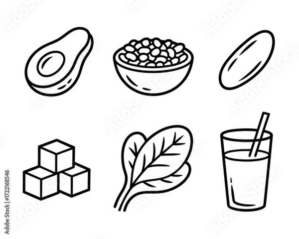 Fototapeta Abstract black and white geometric line art illustration