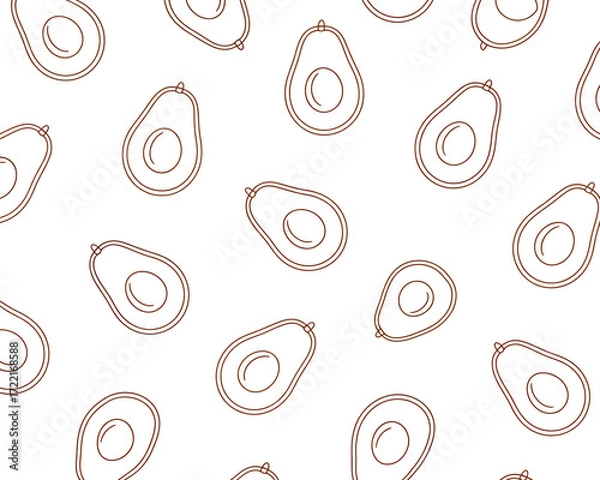 Fototapeta Simple brown abstract line art pattern design