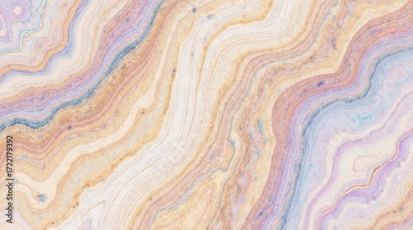 Fototapeta Captivating abstract agate texture with soft pastel swirls, perfect for elegant backgrounds and sophisticated design projects