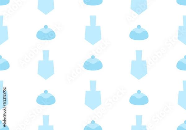 Fototapeta Happy Hanukkah, Jewish Festival of Lights background. Seamless pattern with Hanukkah Sufganiyah and dreidel