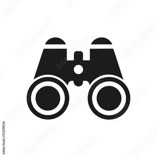 Fototapeta Binoculars Icon silhouette Isolated on White Background