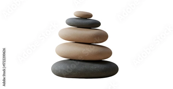 Fototapeta Zen Stone Stack ,Balanced Stones for Mindfulness