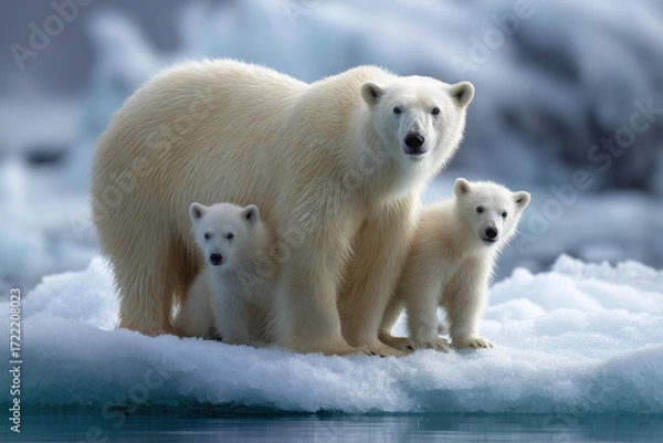 Obraz polar bear in the snow