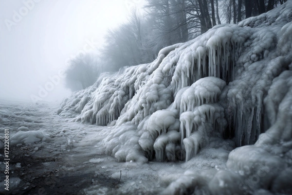 Obraz river in winter