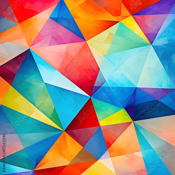 Fototapeta Enthralling Play of Abstrat Geometric Shapes and Dazling Colors: A Journey int Imagination