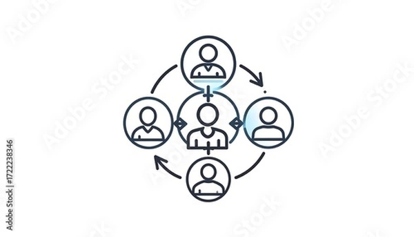 Obraz Network of interconnected people