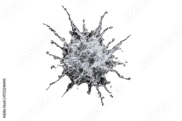 Fototapeta Slow Motion Water burst Splash with Crystal Clear Droplets