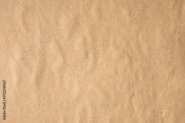 Fototapeta Brown crumpled paper macro texture