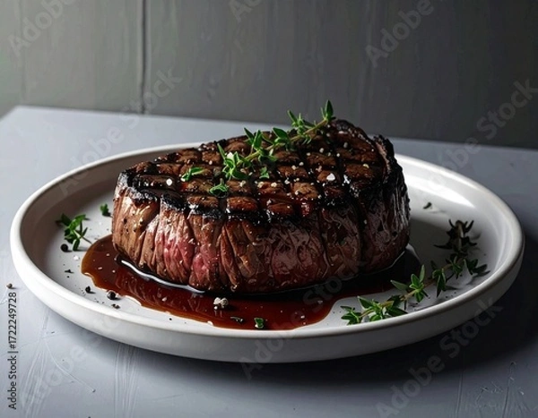 Obraz grilled steak with vegetables