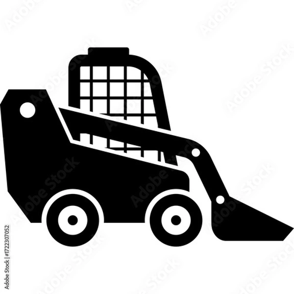 Obraz shopping car icon silhouette