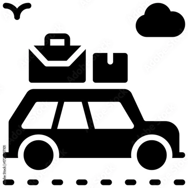 Obraz transportation car silhouette
