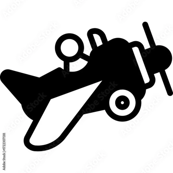 Obraz Airplane silhouette vector