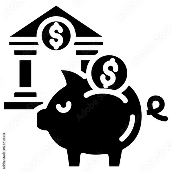 Fototapeta Savings Icon Element For Design